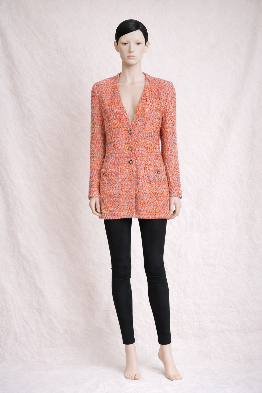 Blazer long en tweed  Jean‑Louis Scherrer Boutique vintage