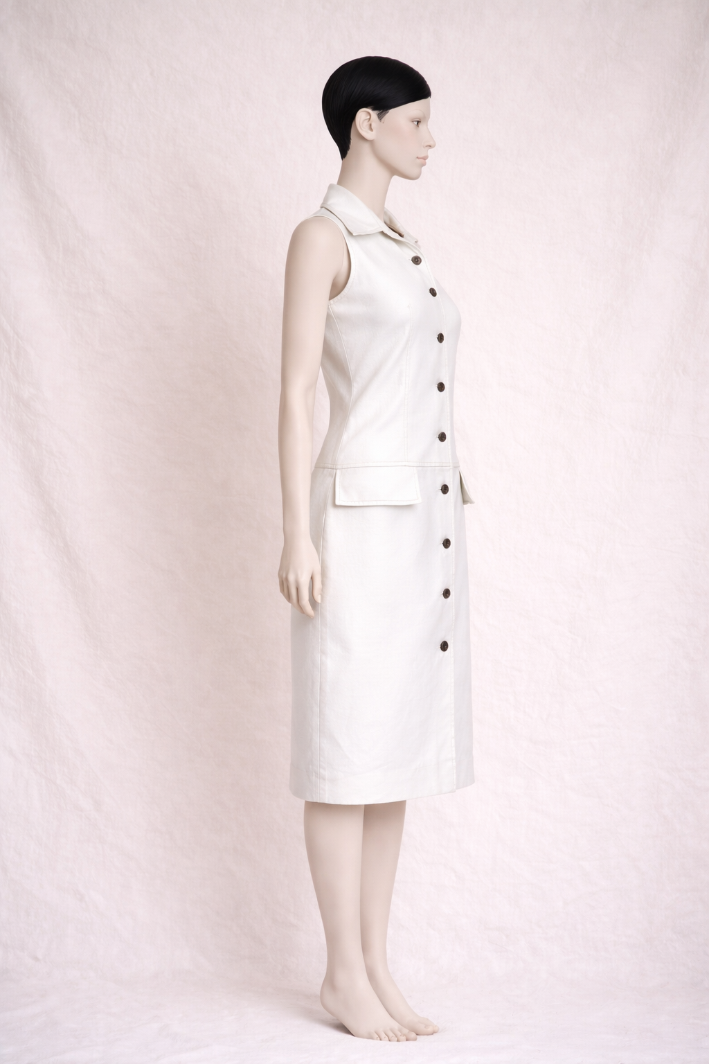 Robe d'été en lin sans manches Nina Ricci vintage