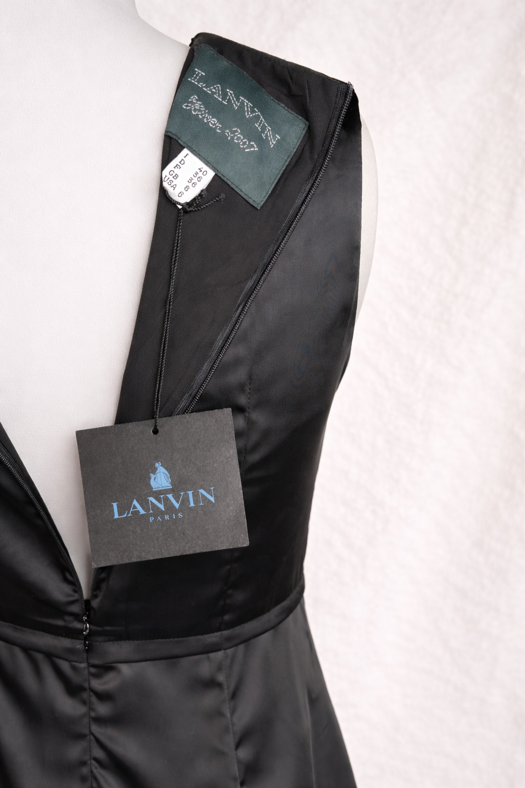 Robe de soirée en soie noir Lanvin neuve