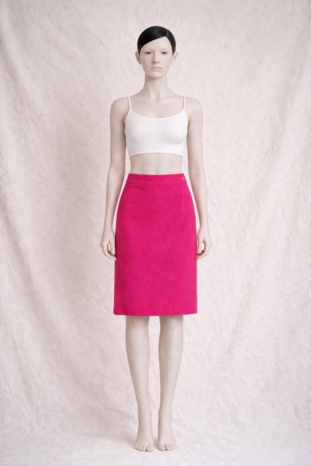 Jupe crayon rose fuchsia Yves Saint Laurent vintage authentique