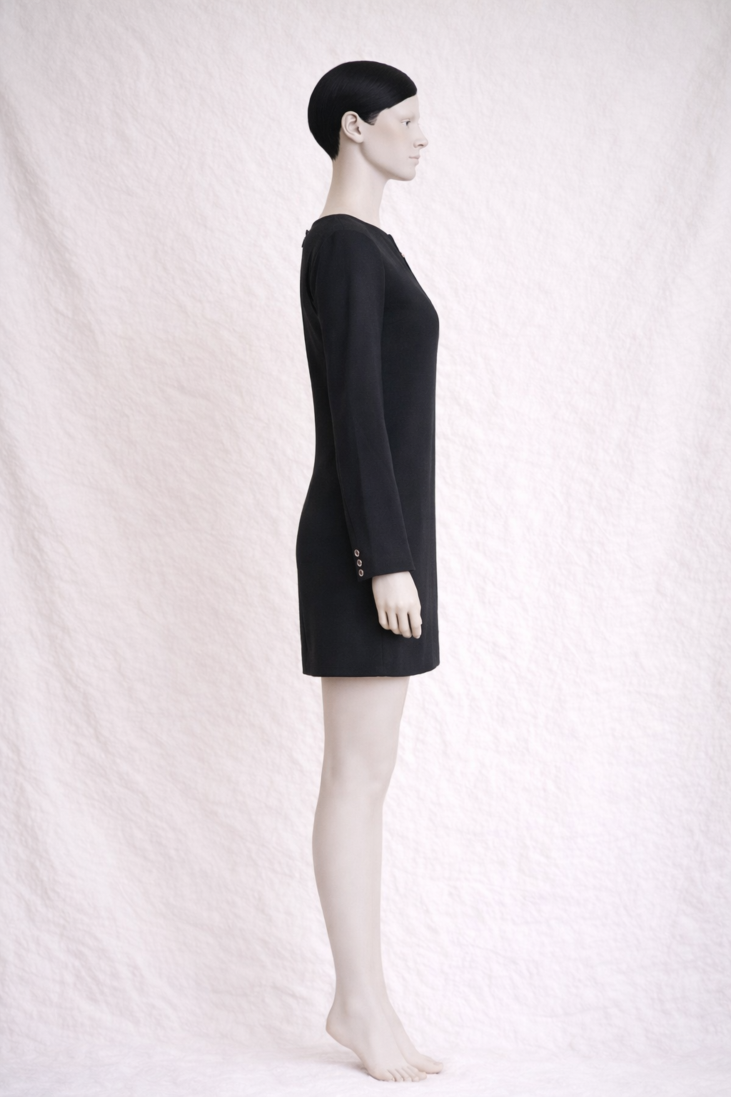 Robe noire en laine et soie Vanessa Seward