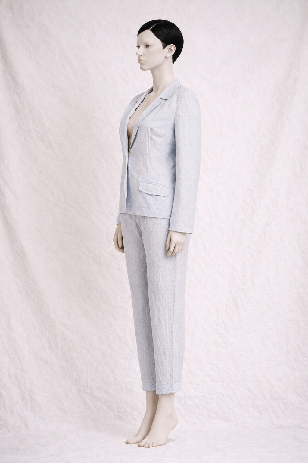 Ensemble  Dolce & Gabbana en soie sauvage bleu ciel authentique