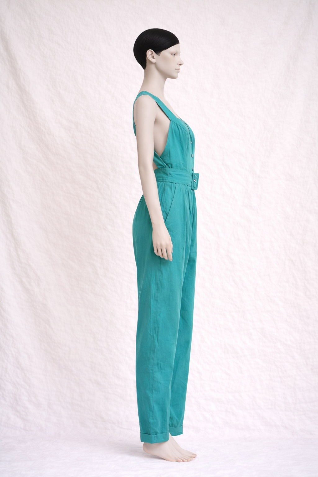 Combinaison en coton vert Mugler vintage