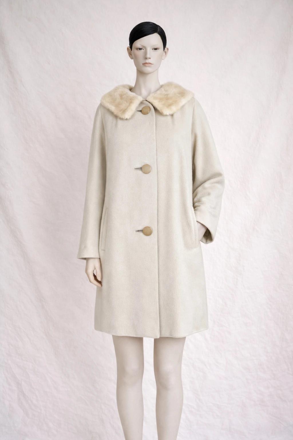 Manteau Forstmann en laine de chameau vintage