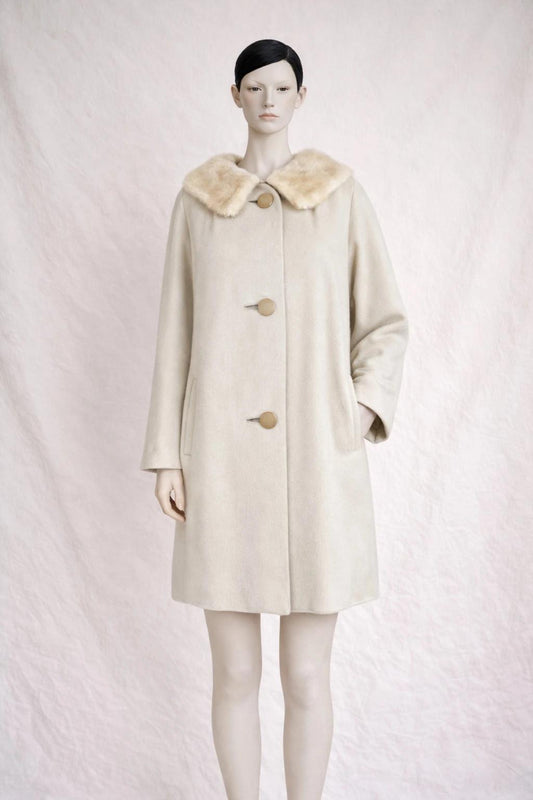 Manteau Forstmann en laine de chameau vintage