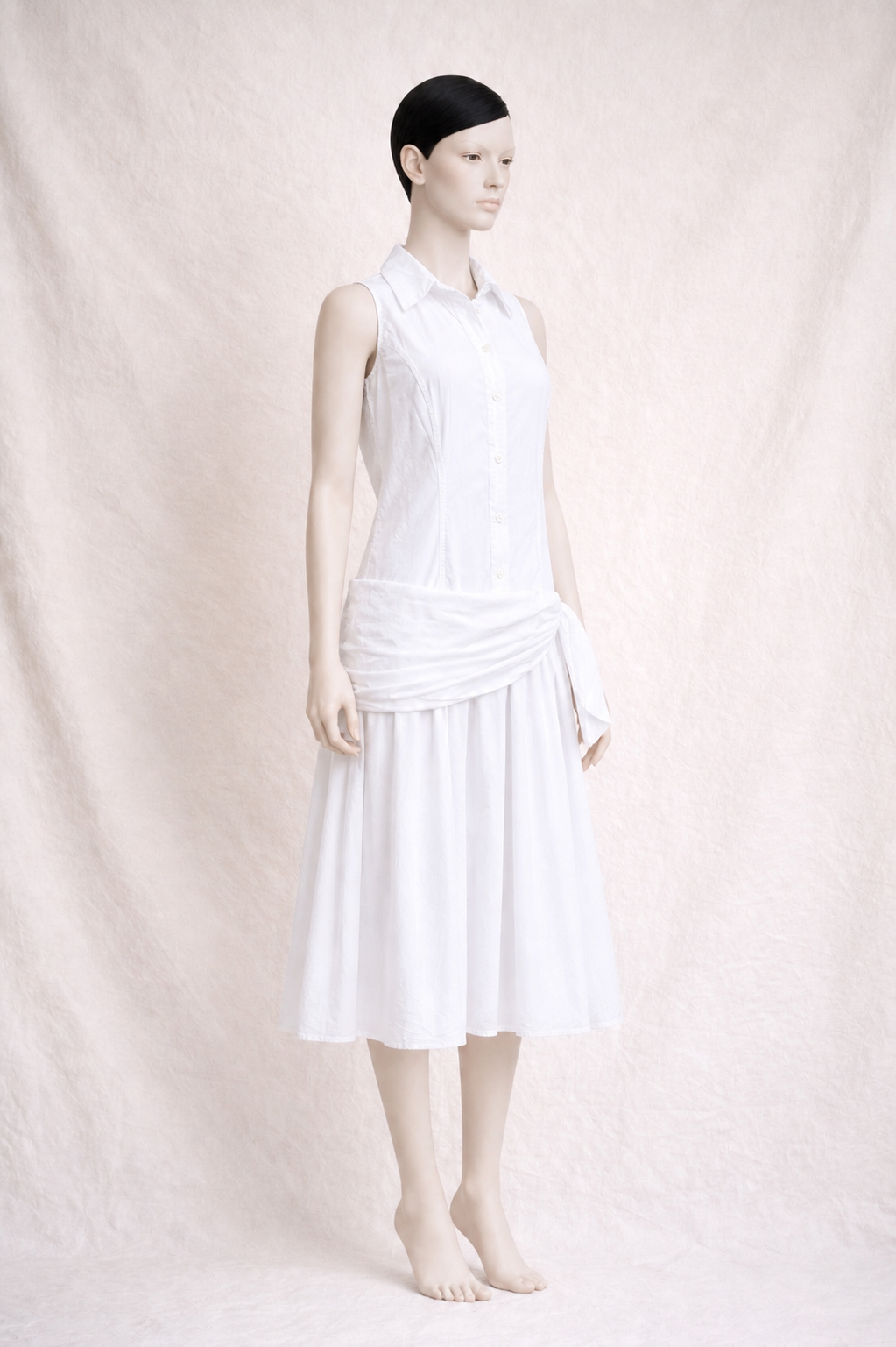 Robe en coton blanc Valentino Roma vintage authentique