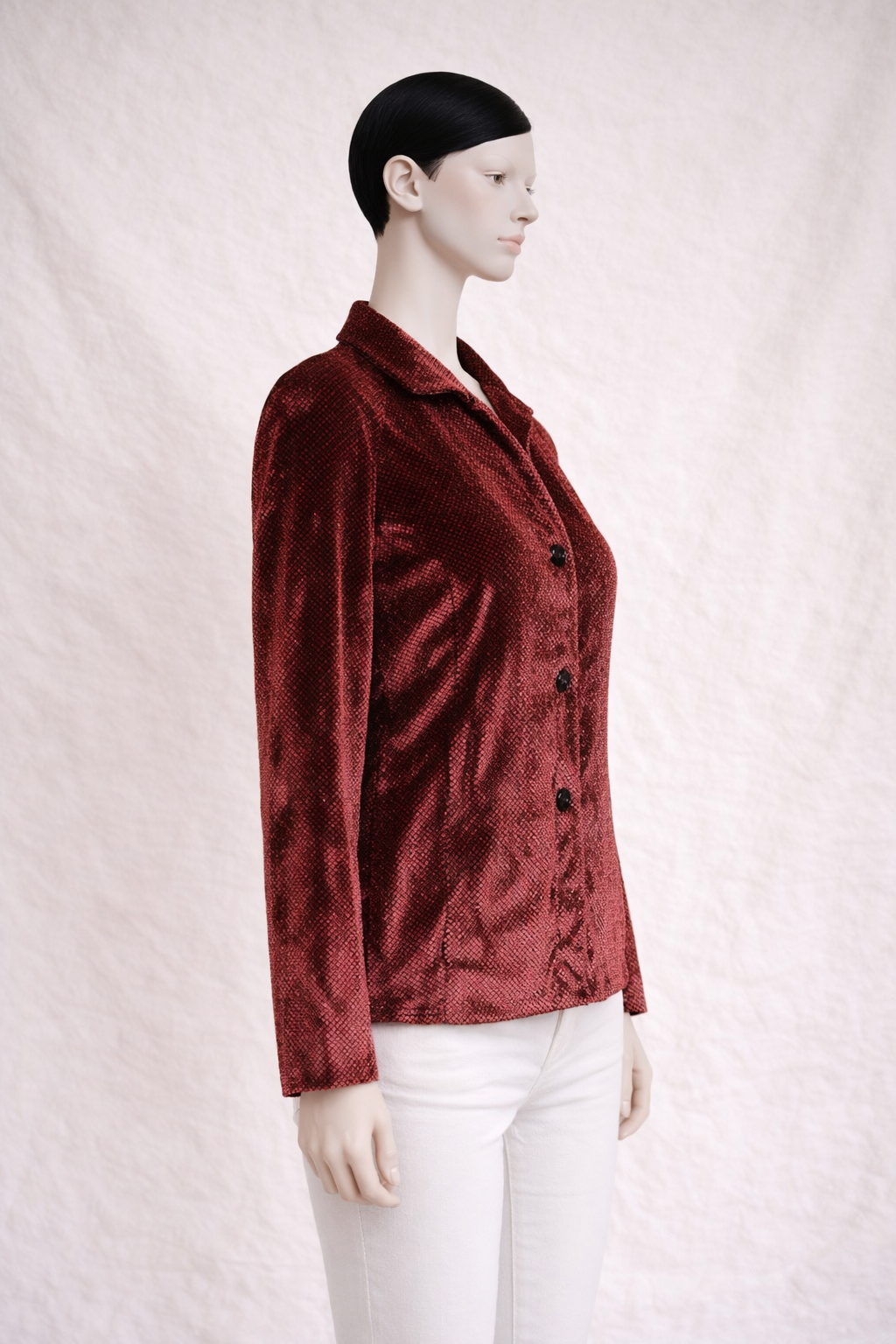 Veste en velours de soie imprimé Balenciaga vintage