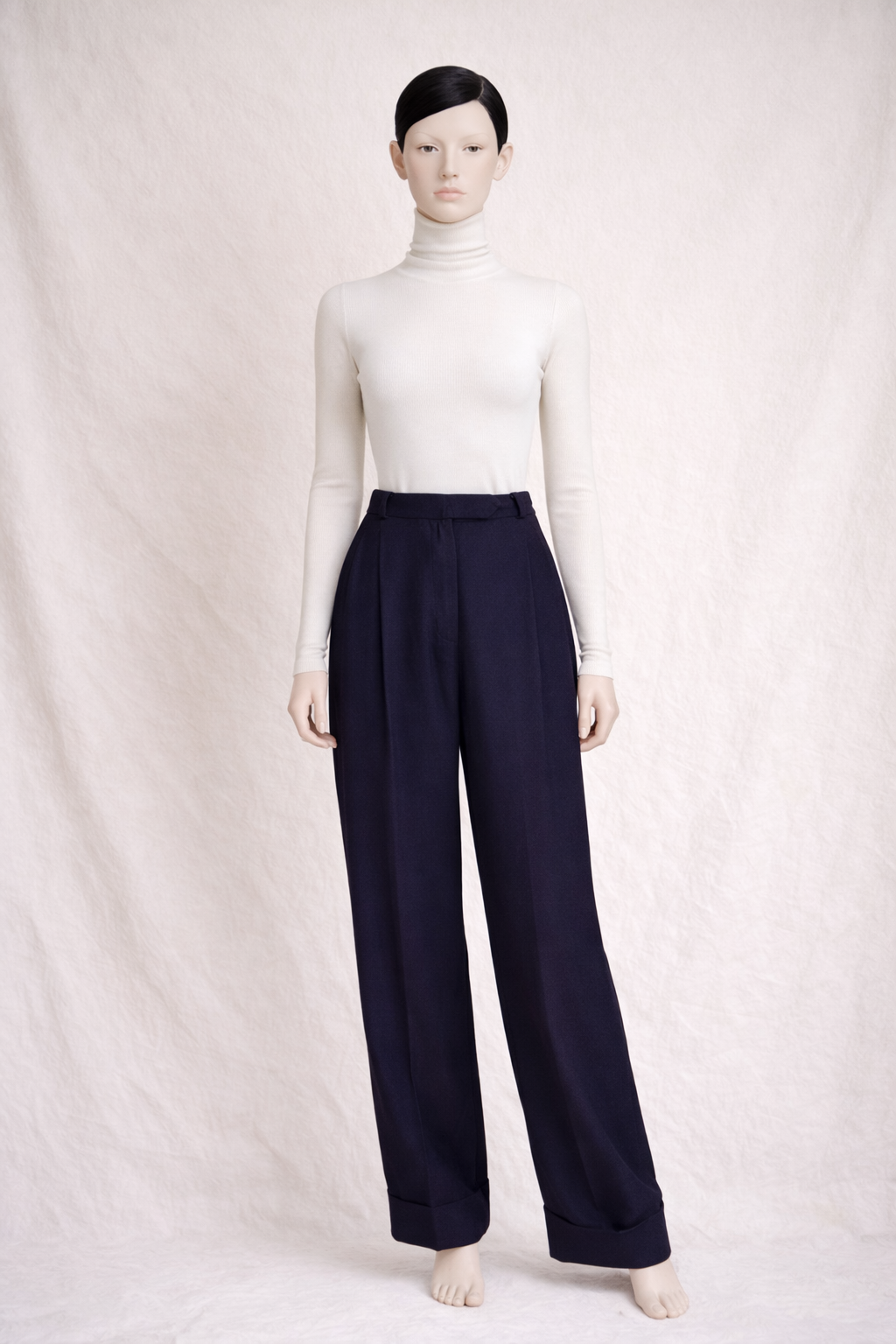 Pantalon authentique John Galliano Paris en laine violet profond vintage
