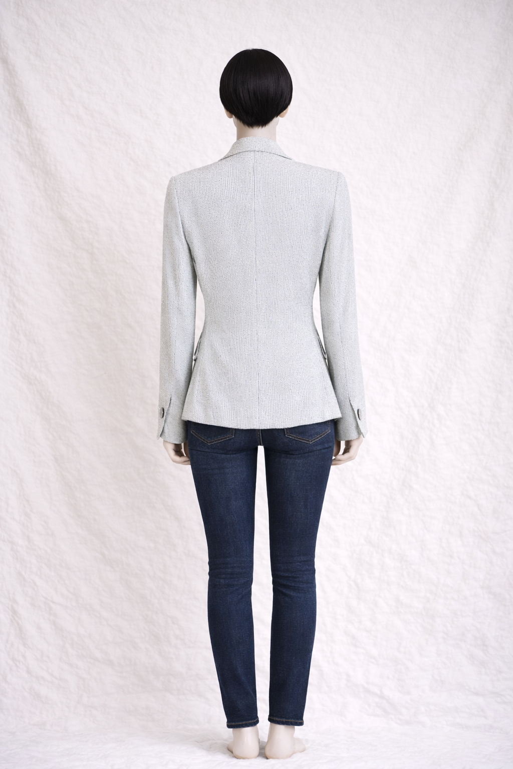 Blazer authentique Yves Saint Laurent en coton à fines rayures vintage