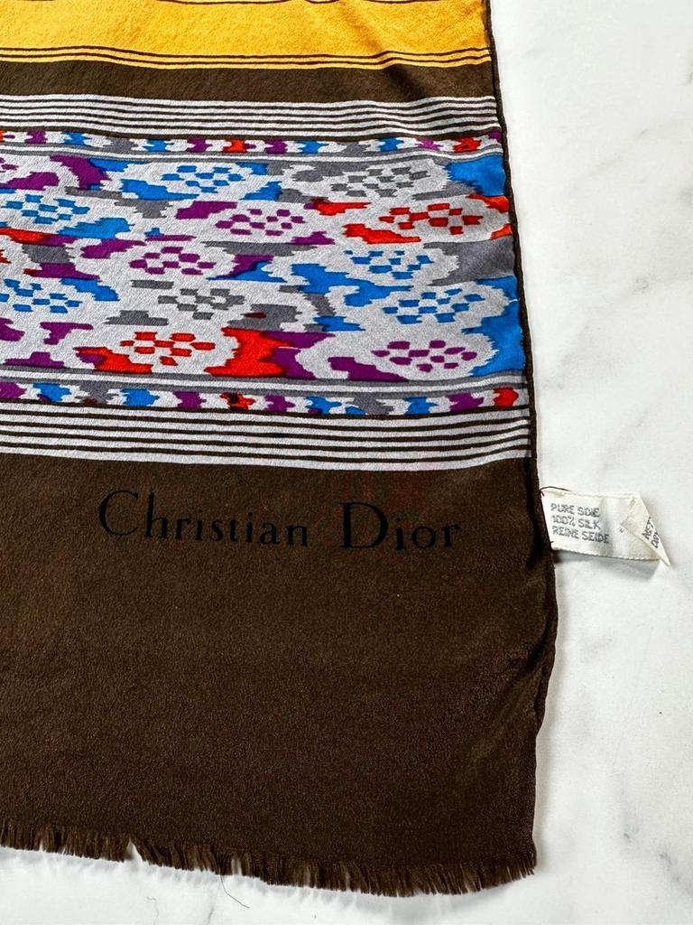 Foulard en soie Christian Dior vintage