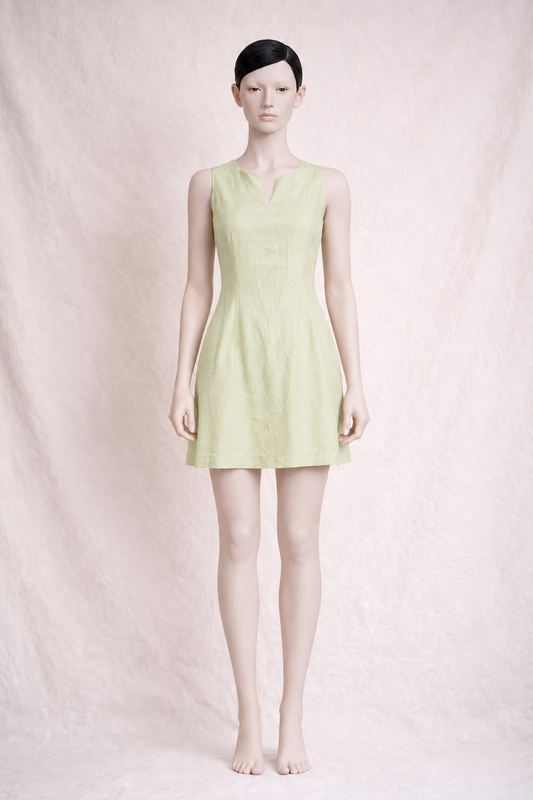 Robe en soie sauvage pistache Burberrys of London vintage authentique
