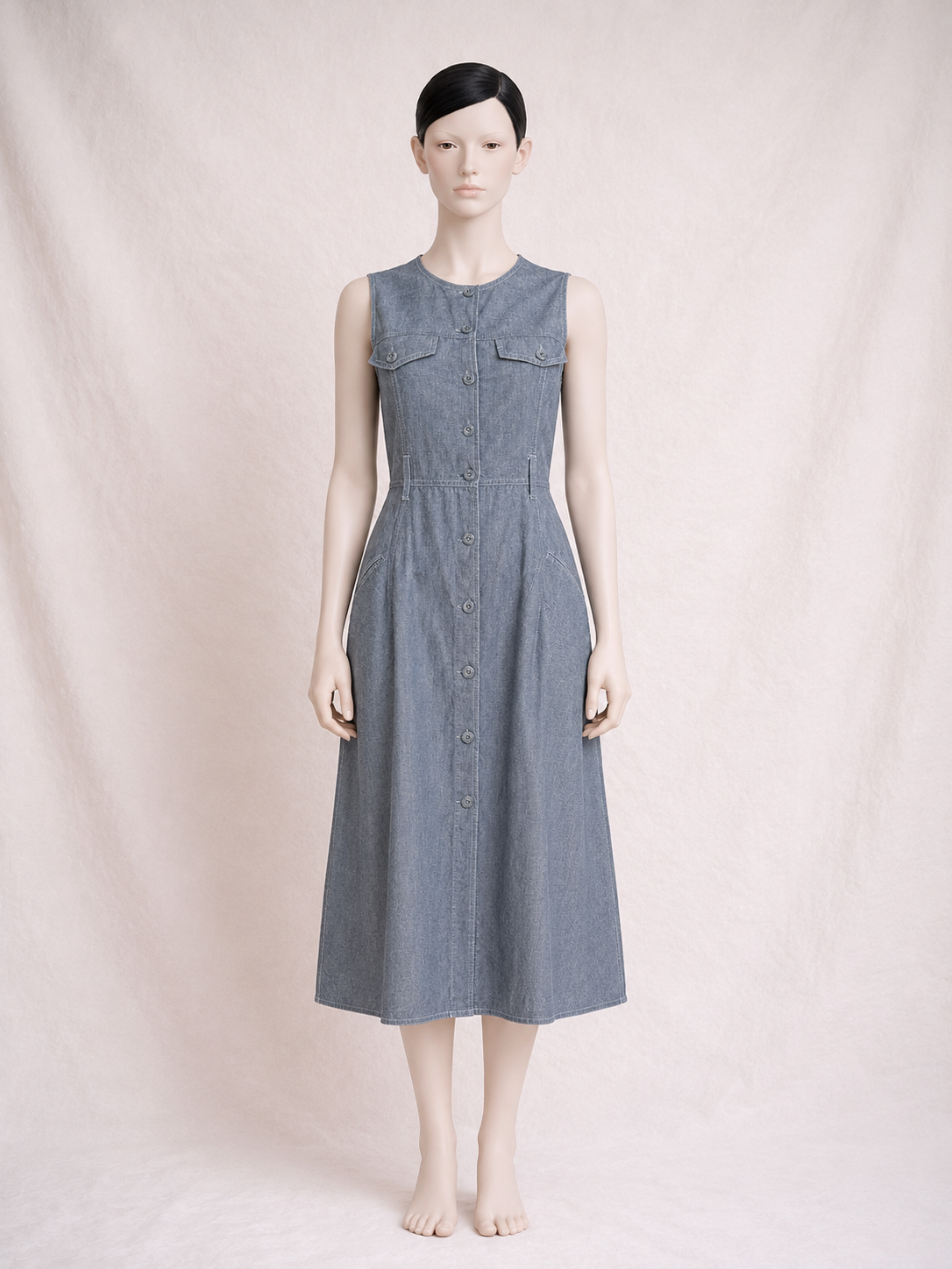 Robe en denim chambray Cacharel vintage authentique