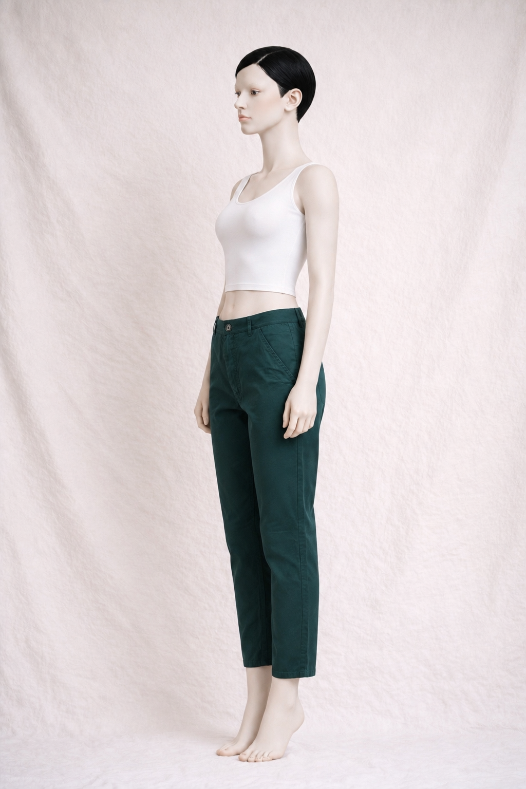 Pantalon en coton vert Marni minimalisme neuve
