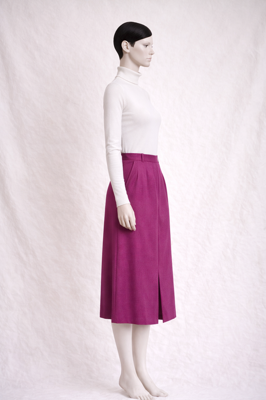Authentic vintage Christian Dior wool midi skirt circa 70