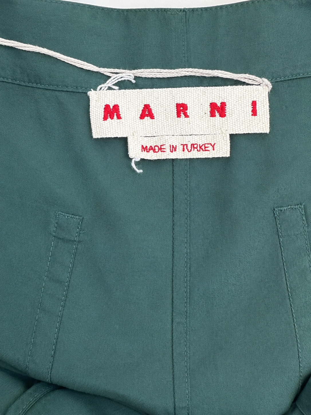 Pantalon en coton vert Marni minimalisme neuve