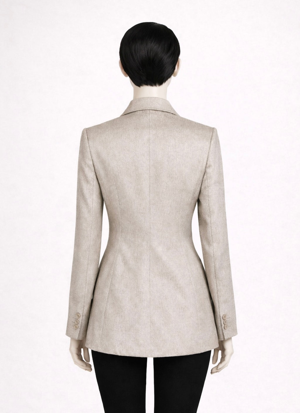Blazer authentique Valentino Miss V en cachemire beige vintage