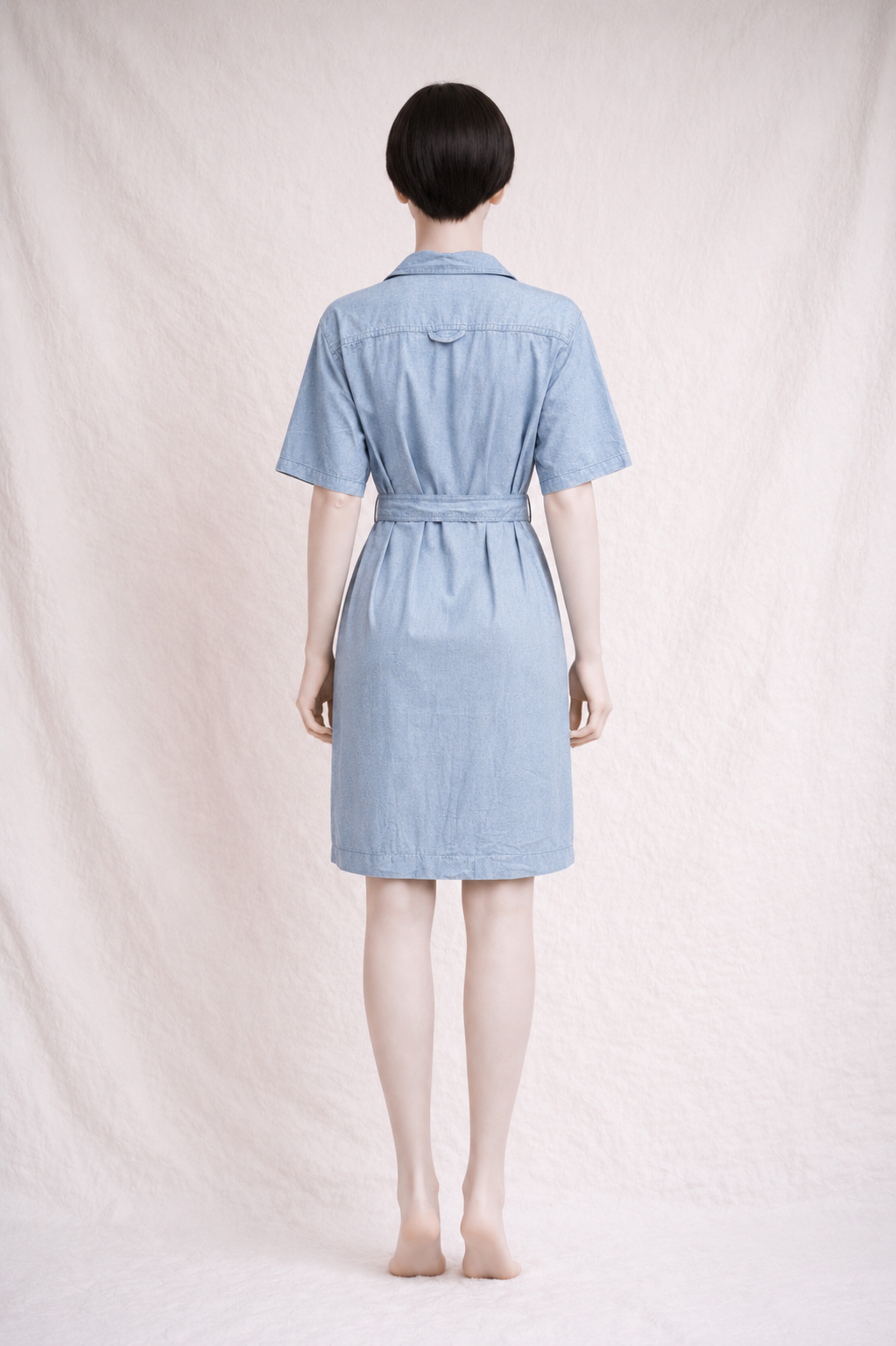Robe en denim léger bleu clair Burberry vintage authentique
