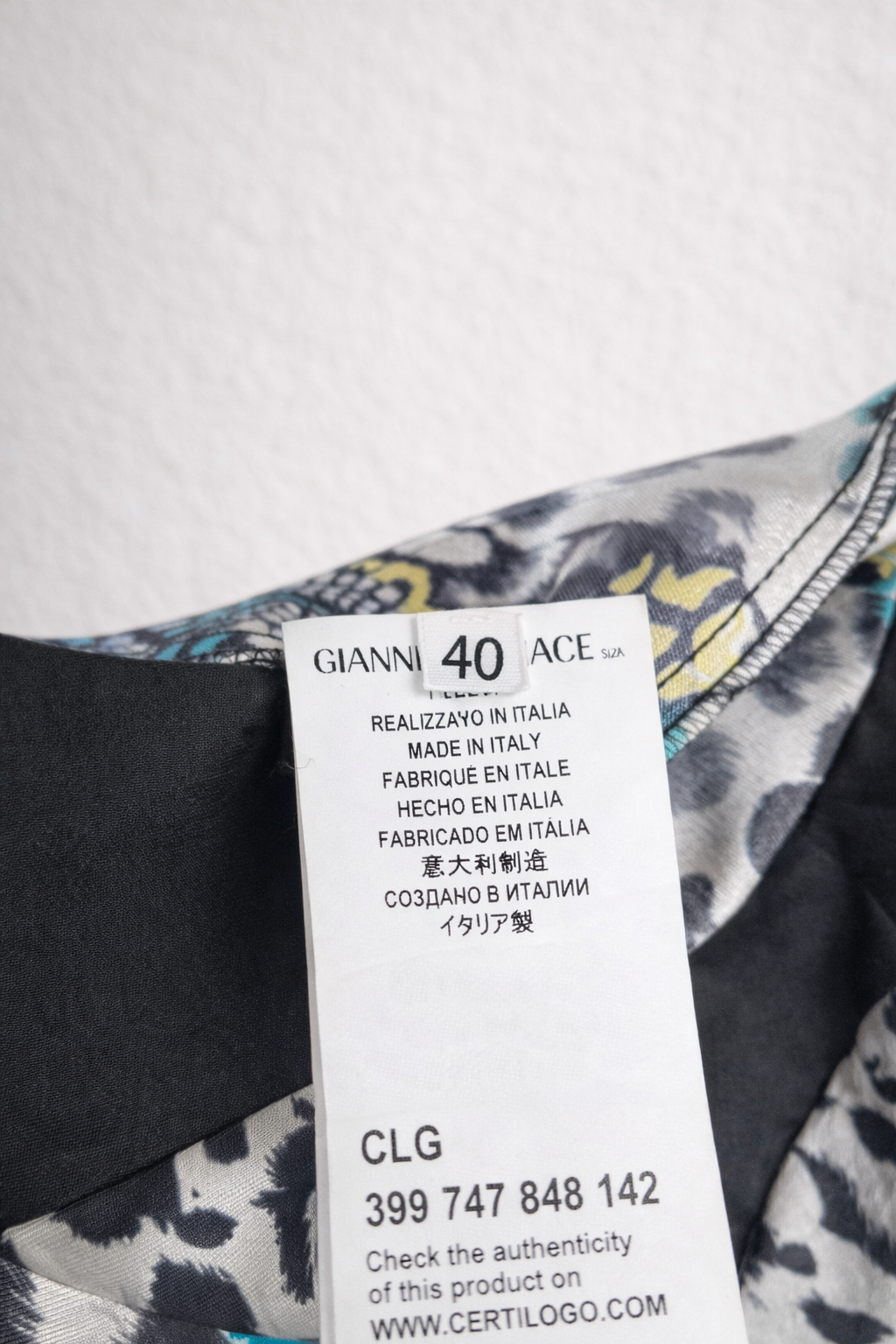 Robe en soie Gianni Versace authentique