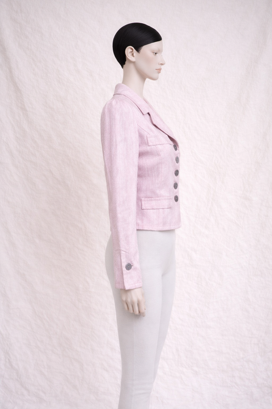 Pink linen blazer Nina Ricci vintage