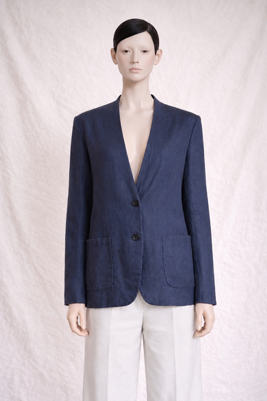 Authentic vintage dark blue denim blazer Burberry