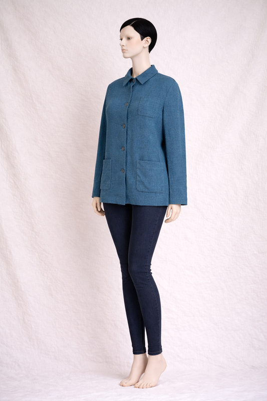 Authentic Lanvin Paris Vintage Blue Wool Blazer