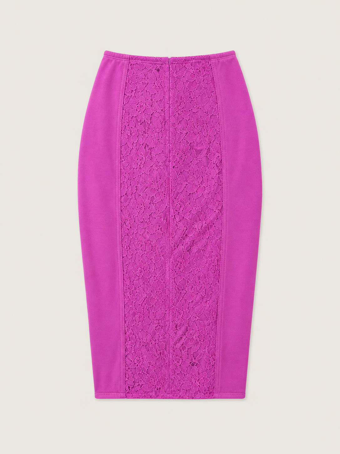 Jupe crayon authentique Dolce & Gabbana en dentelle stretch rose fuchsia