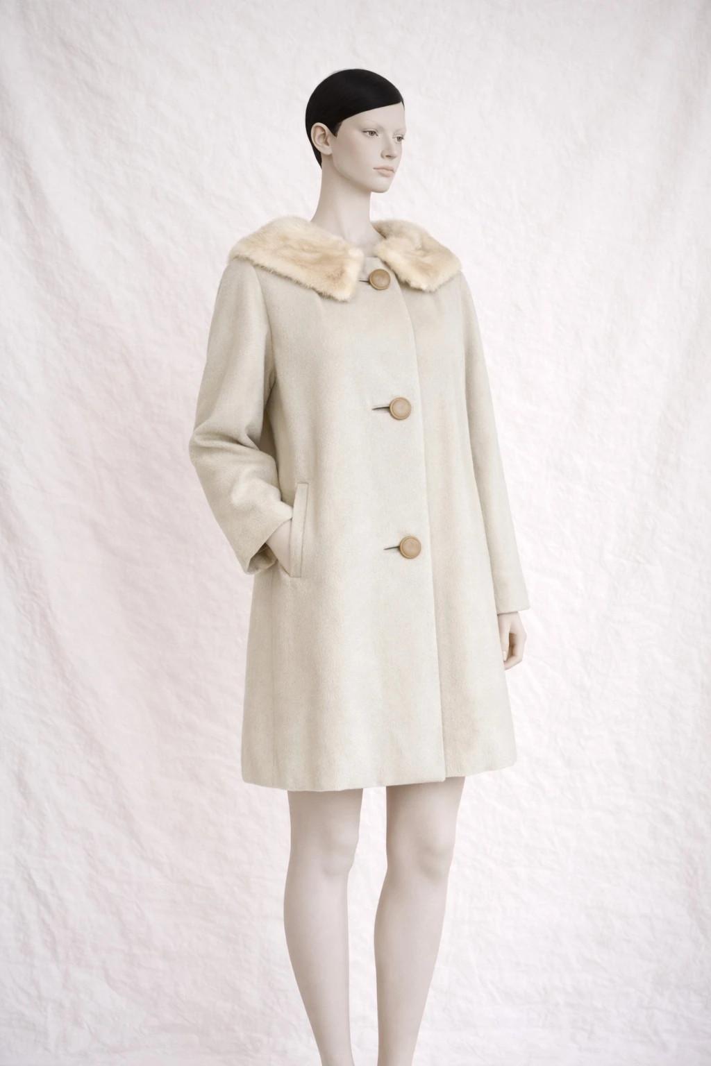 Manteau Forstmann en laine de chameau vintage