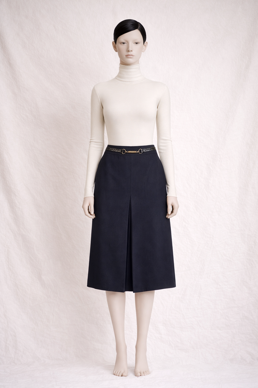 Jupe midi Céline Paris en laine vintage authentique