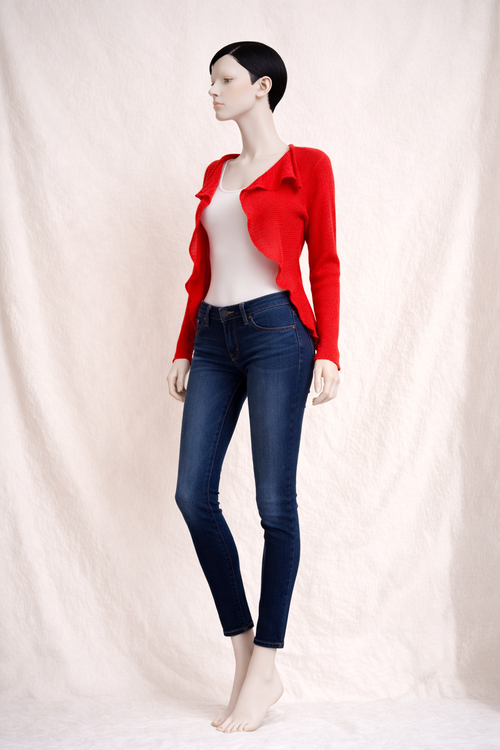 Cardigan en cachemire rouge vif Dries Van Noten 100% cachemire – Made in Belgium