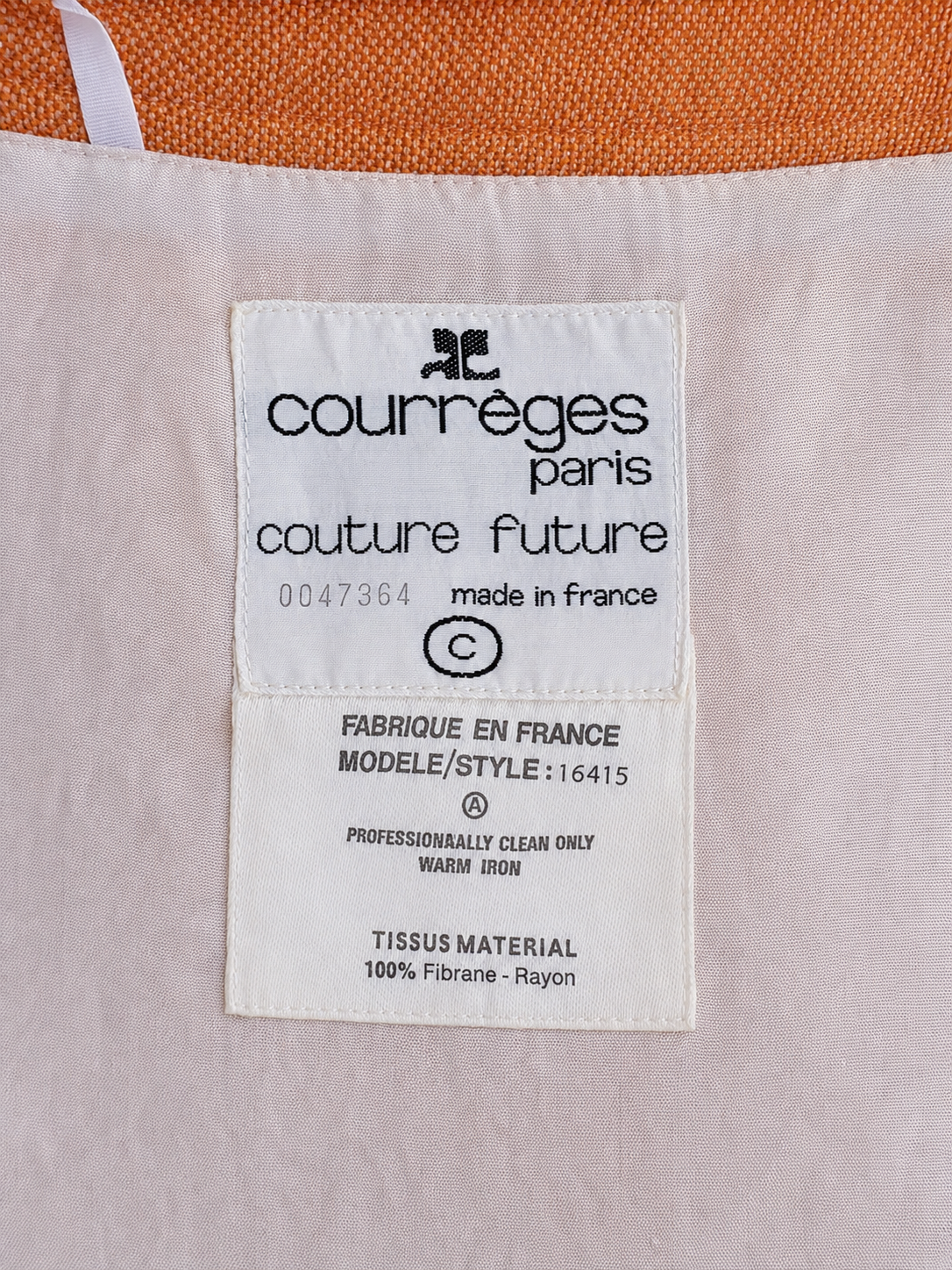 Jupe portefeuille trapèze Courrèges vintage authentique