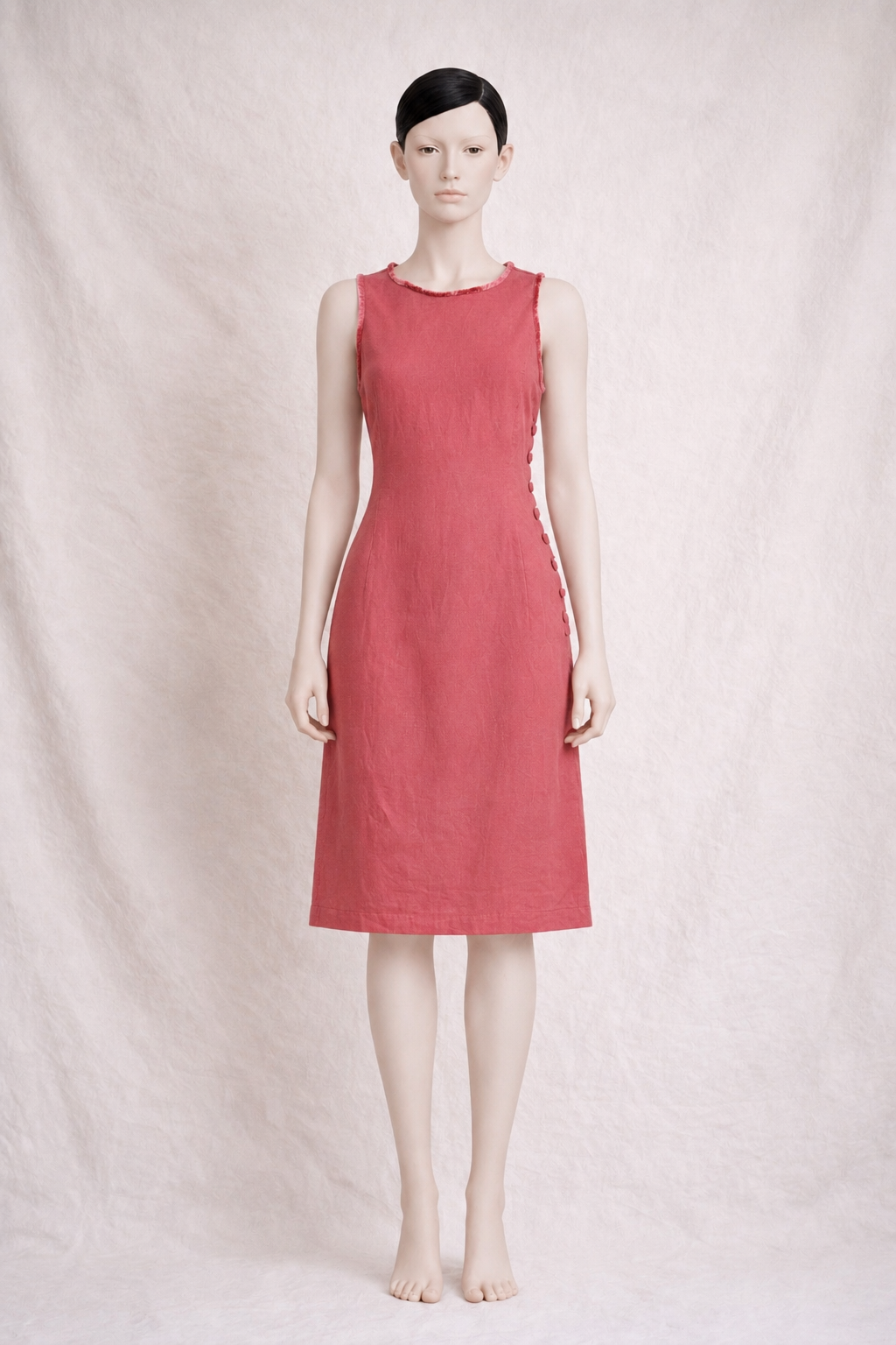 Robe d'été en lin terracota Laura Ashley vintage