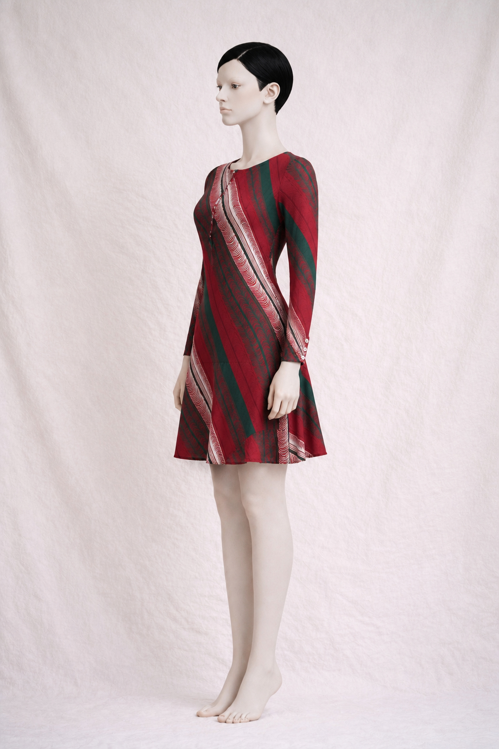 Robe en soie Jean Cacharel Paris vintage des années 70