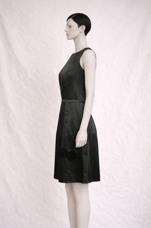 Black silk evening dress Lanvin new
