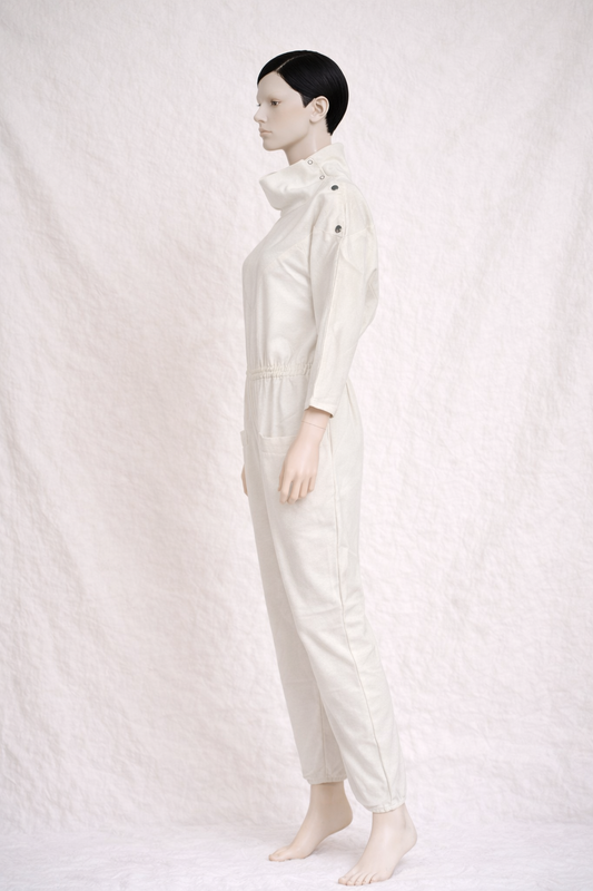 Vintage futuristic jumpsuit Courrèges Paris in wool circa 1970s
