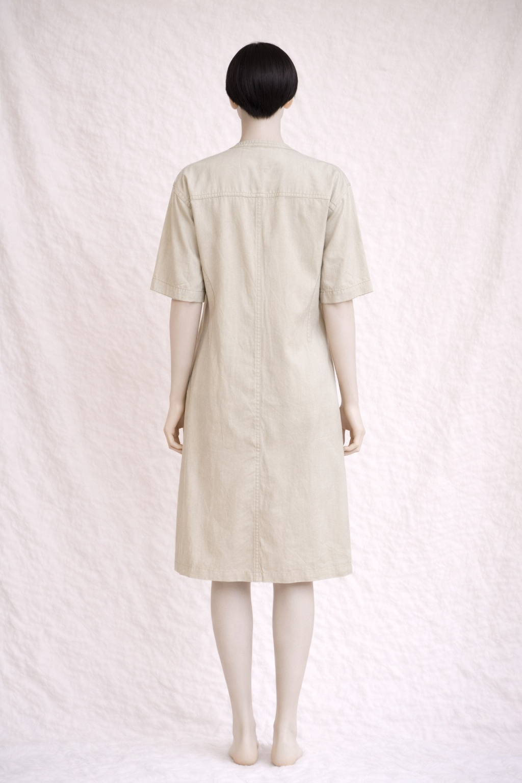 Robe saharienne nude en coton Yves Saint Laurent vintage authentique