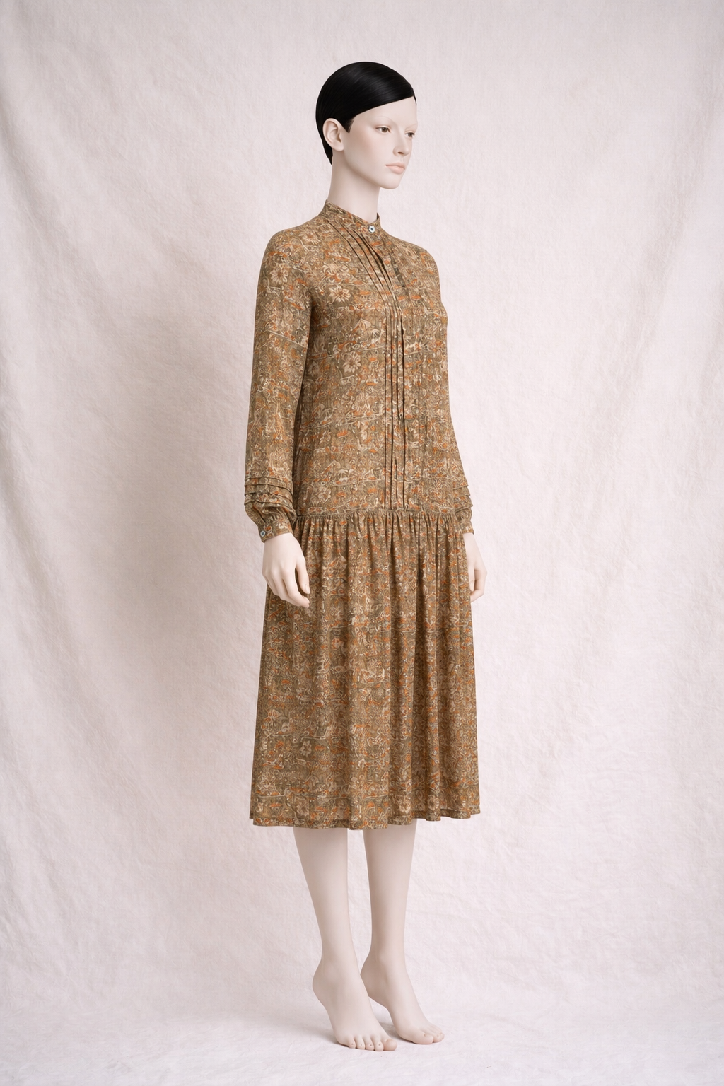 Robe longue en soie imprimée fleuri Christian Dior vintage authentique