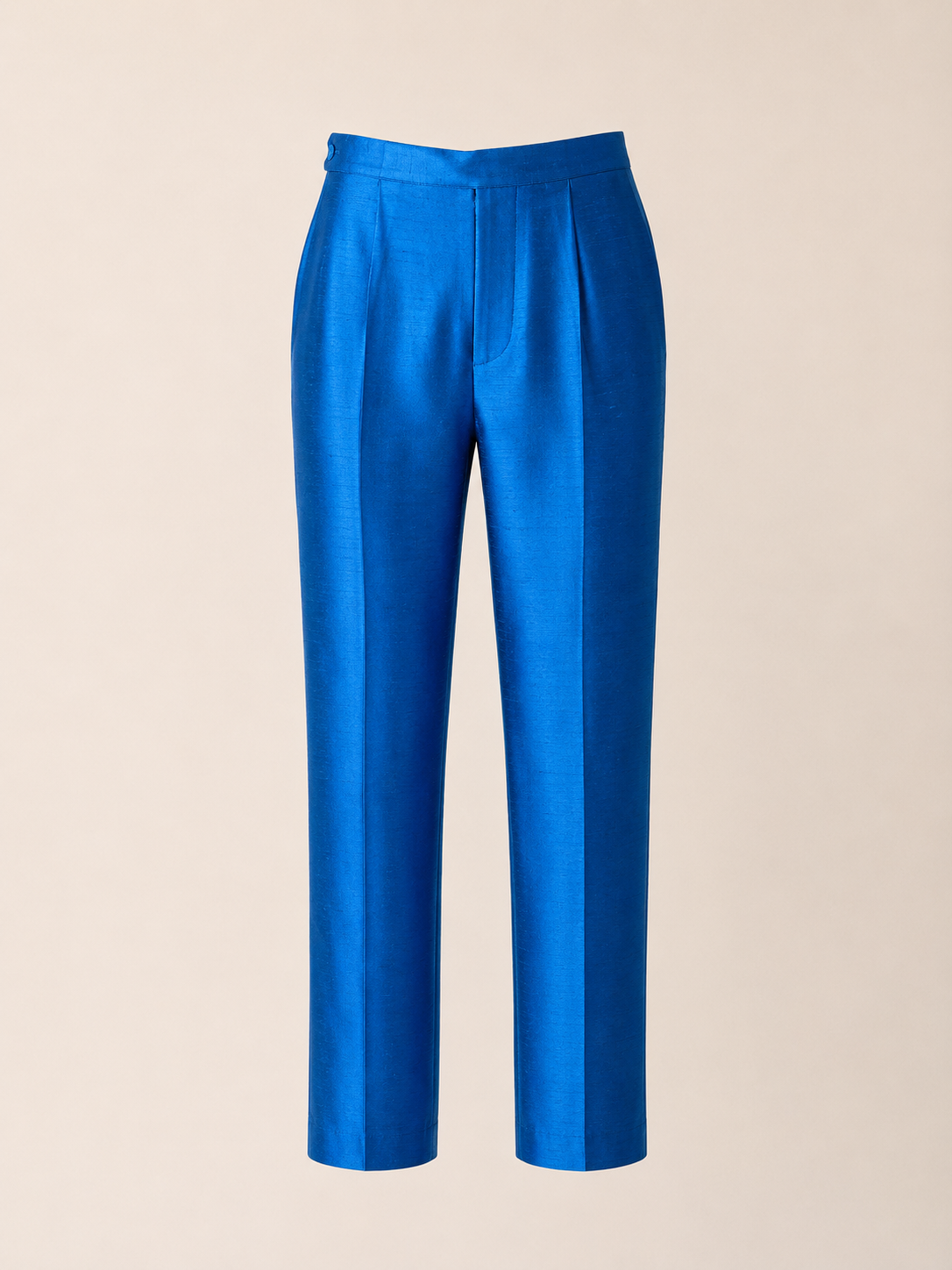 Pantalon Gianfranco Ferré en soie et viscose bleu électrique authentique