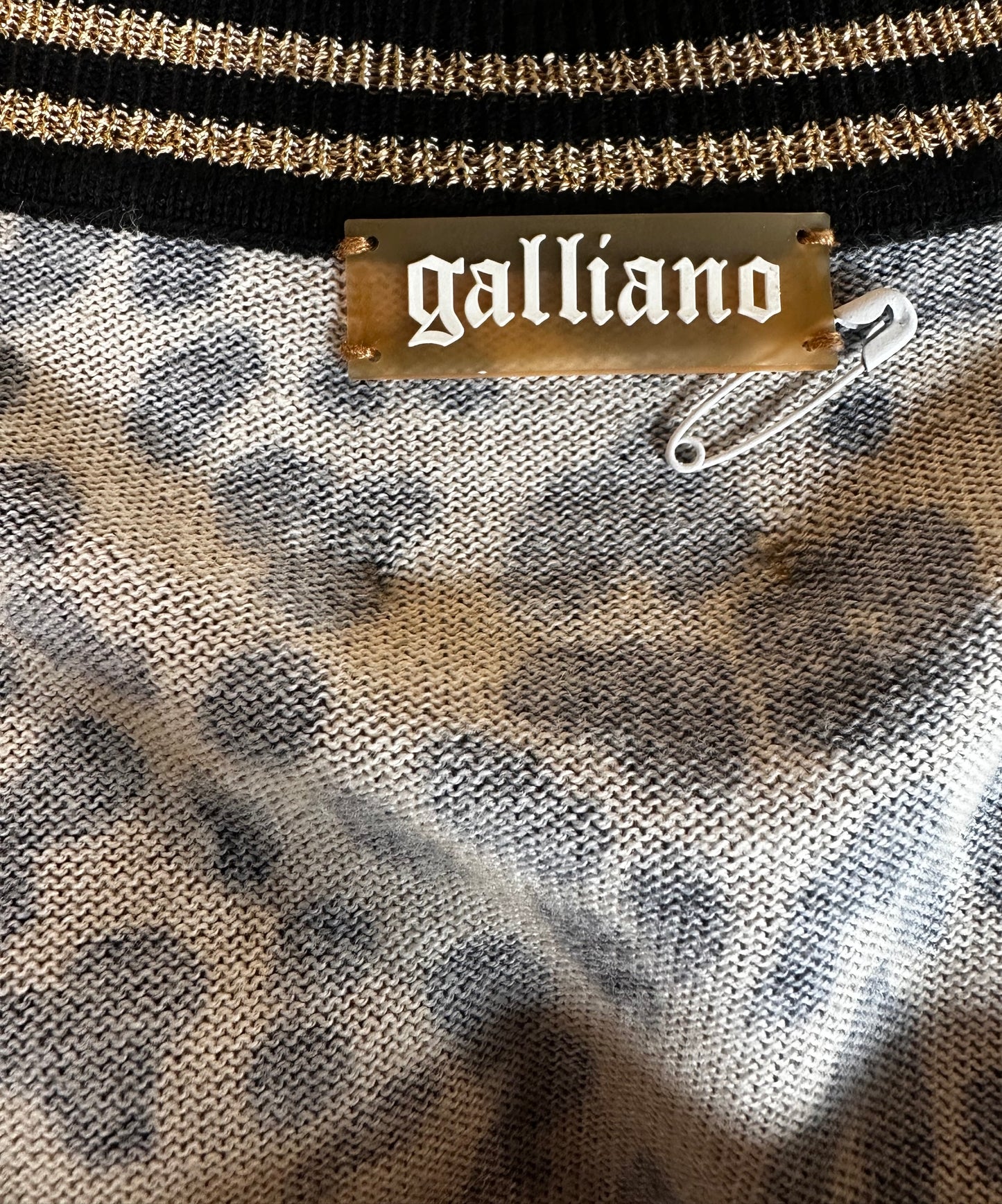 Robe sans manches Galliano imprimée léopard tissu extensible