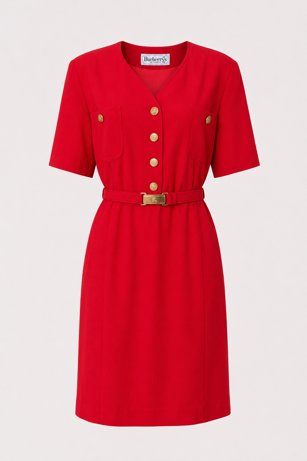 Robe rouge Burberry vintage authentique plus size