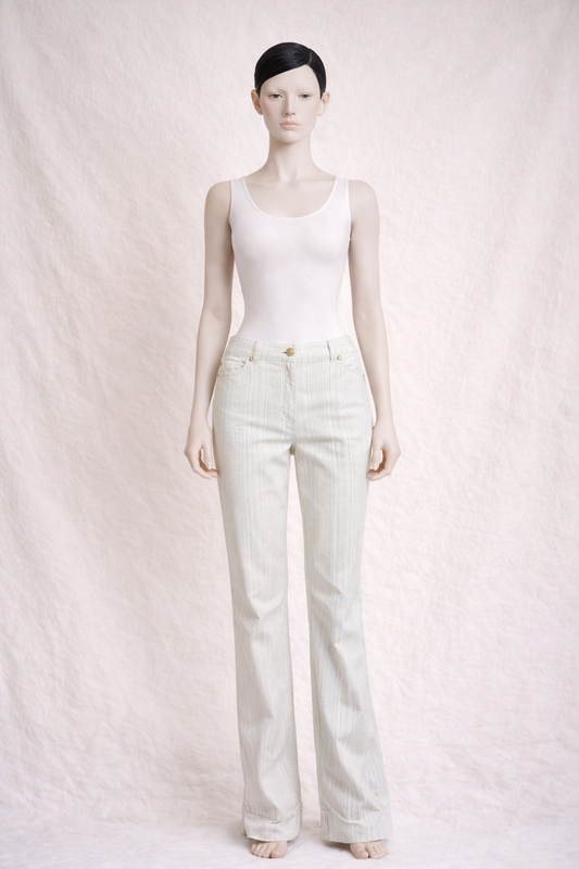Ecsada jeans blanc doré vintage