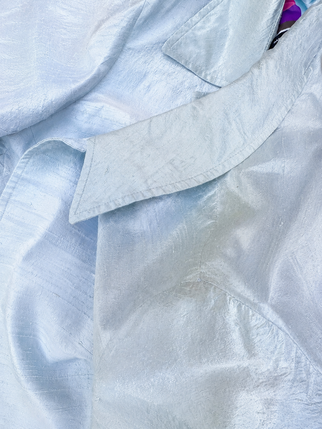 Ensemble  Dolce & Gabbana en soie sauvage bleu ciel authentique