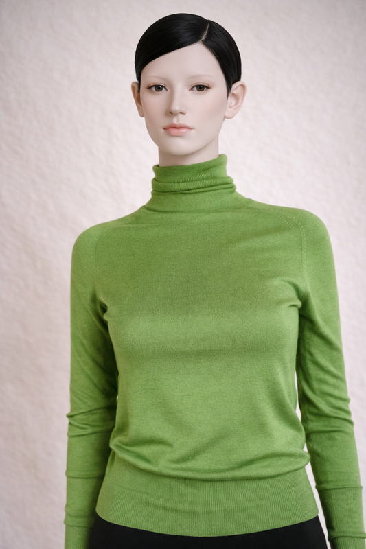 Pull col roulé authentique Etro Milano en soie et laine mérinos