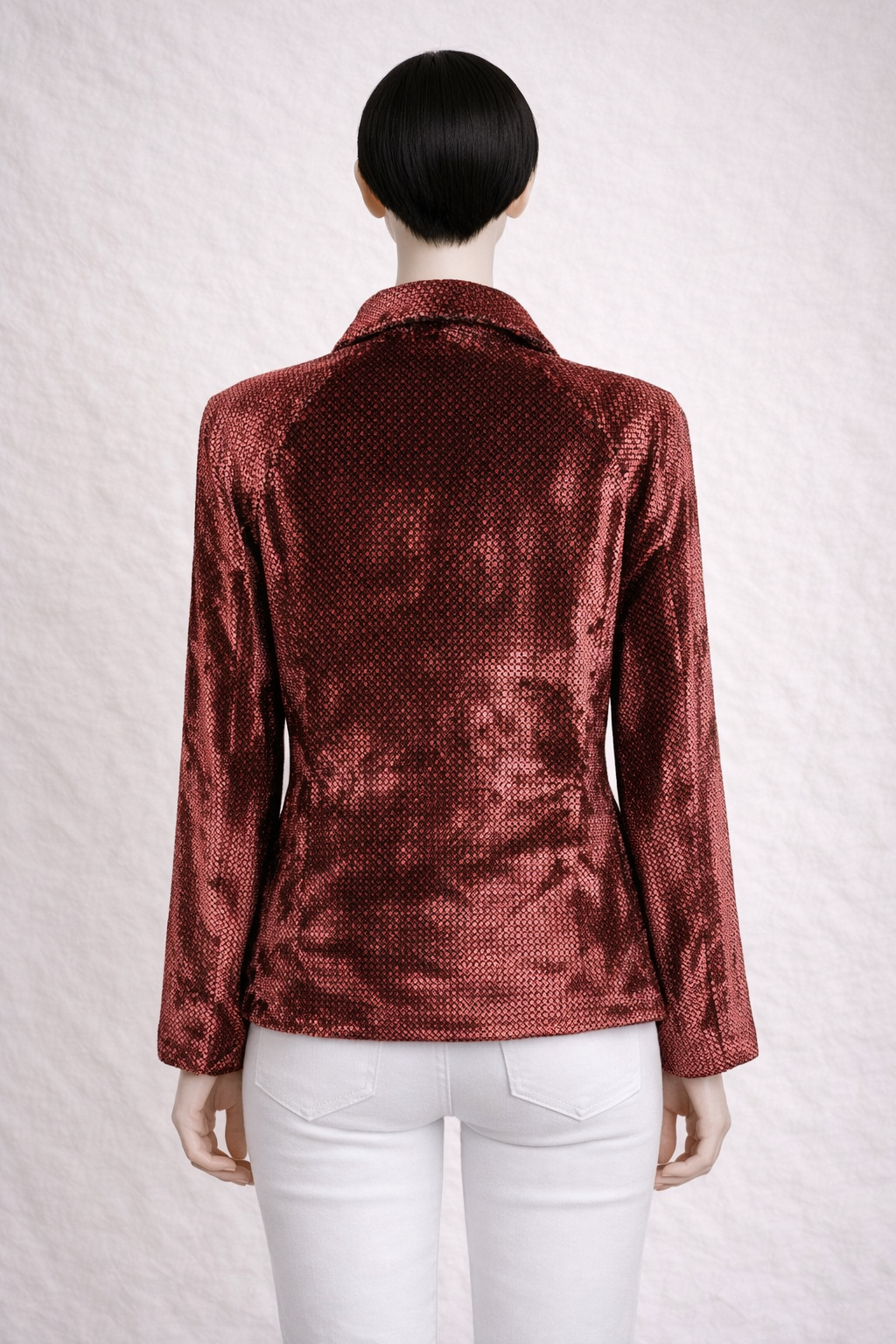 Veste en velours de soie imprimé Balenciaga vintage