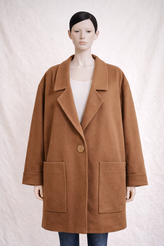 Nina Ricci authentique Boutique Paris manteau femme en laine camel