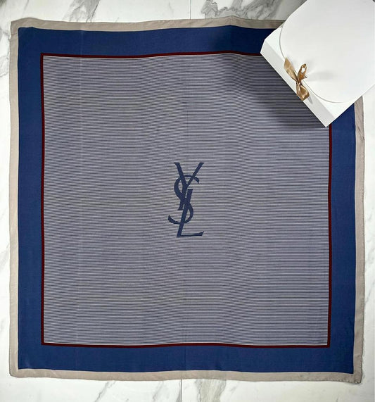 Vintage Yves Saint Laurent Silk Crepe Large Square