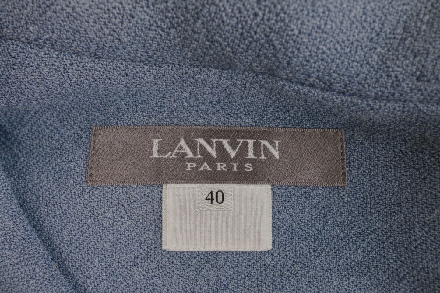 Veste authentique Lanvin Paris en laine bleue vintage