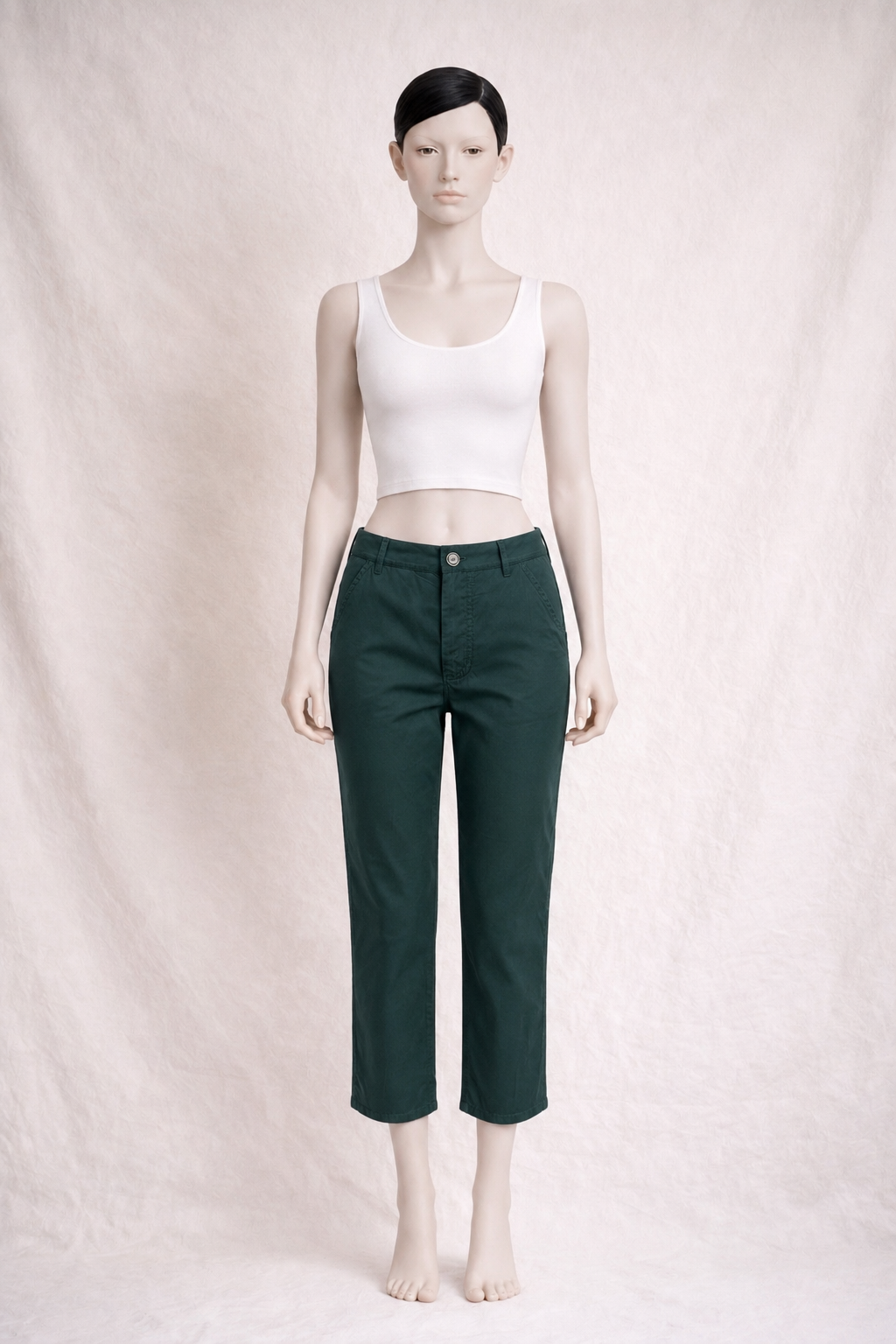 Pantalon en coton vert Marni minimalisme neuve