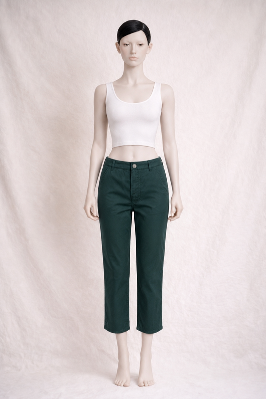 Pantalon en coton vert Marni minimalisme neuve