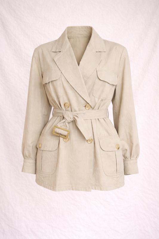 Trench saharienne beige Yves Saint Laurent vintage authentique