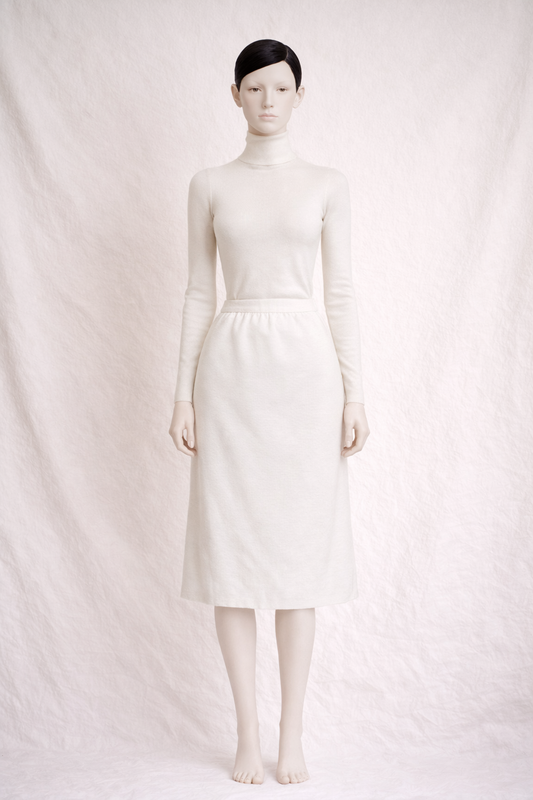 Jupe authentique Céline Paris en laine écrue vintage